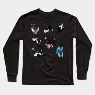 Tiny Cat Stickers Long Sleeve T-Shirt